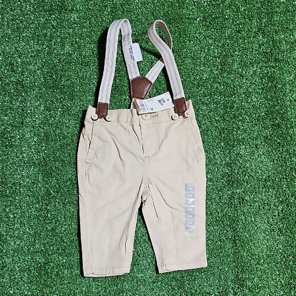 Baby Bgosh Other - Beige Baby Pants with Suspenders